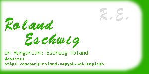 roland eschwig business card